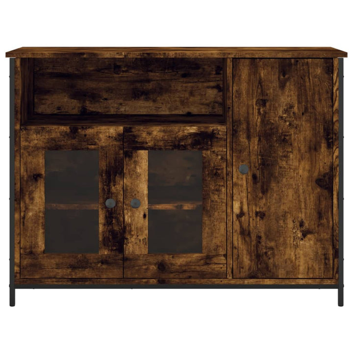 Servantă, Stejar Fumuriu, 100X35X75 Cm, Lemn Prelucrat