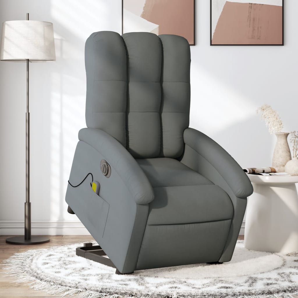 Vixl Fotoliu De Masaj Rabatabil Cu Ridicare, , Textil
