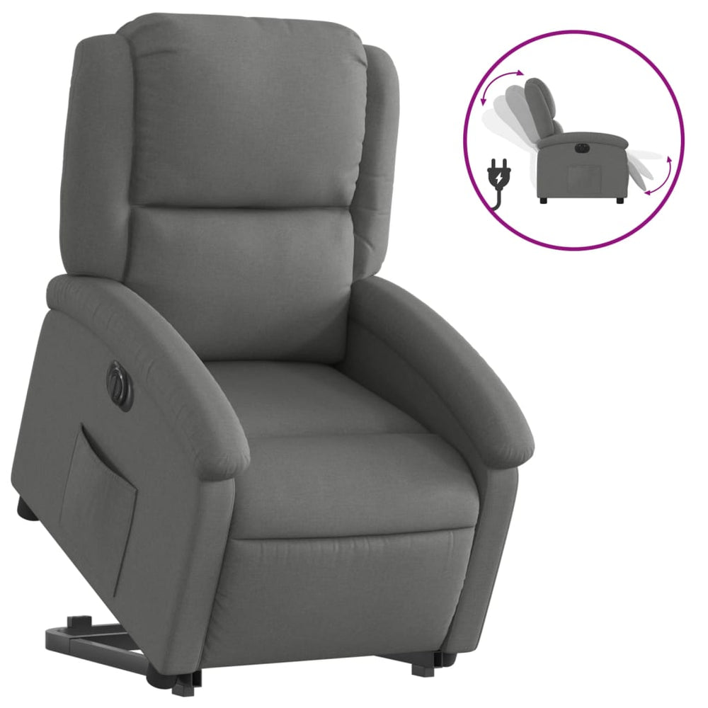 Fotoliu Electric Rabatabil Cu Ridicare, , Textil