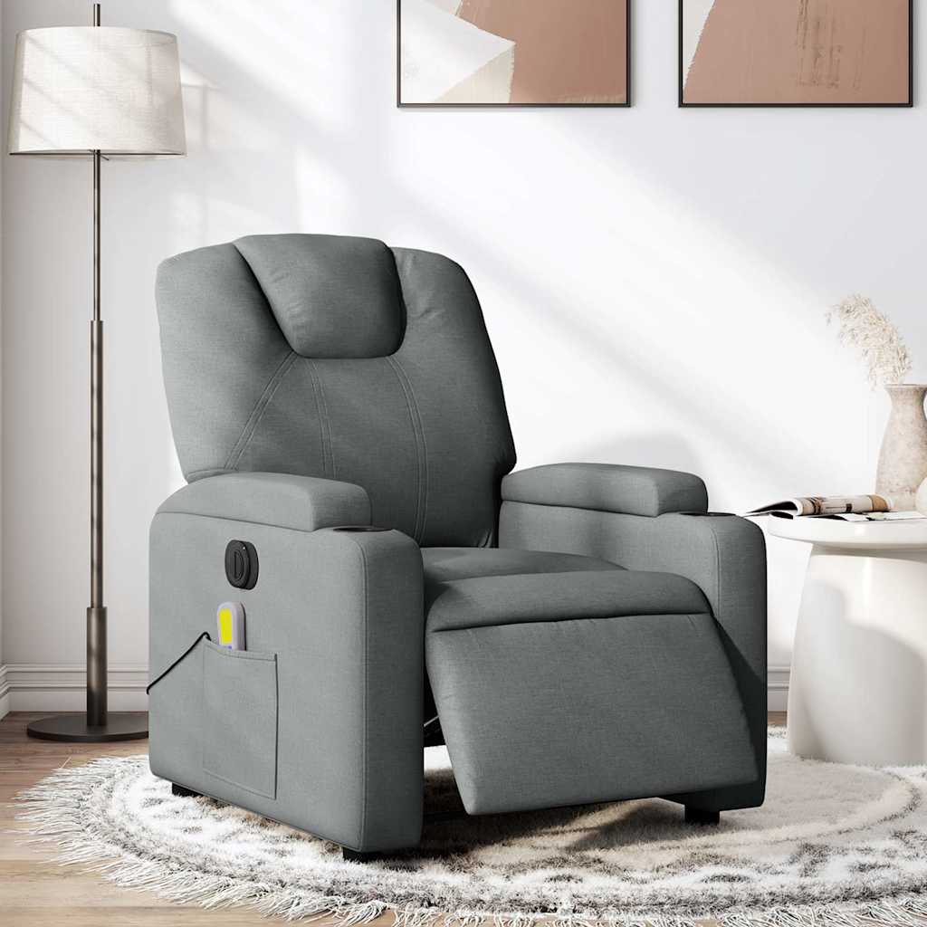 Vixl Fotoliu Electric De Masaj Rabatabil, Roșu Vin, Textil