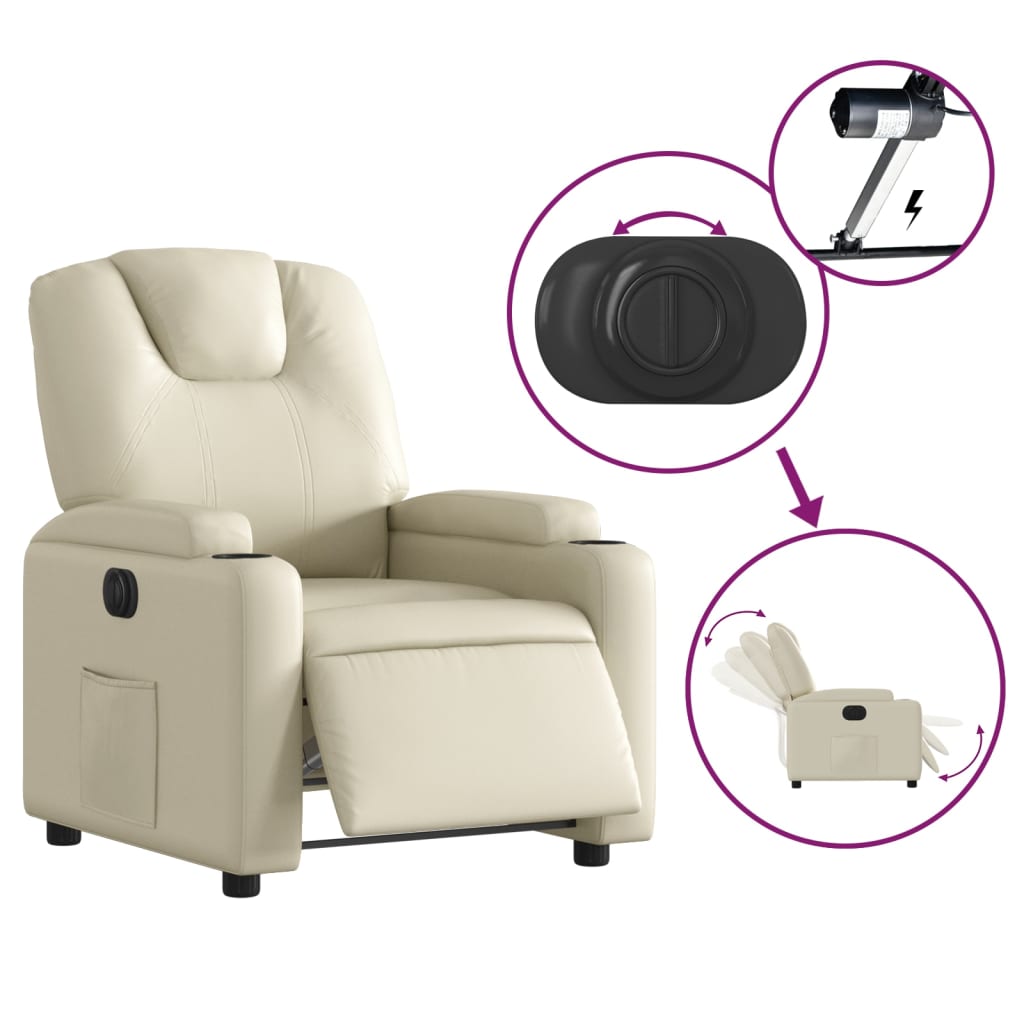 Fotoliu Rabatabil Electric, , Piele Ecologică
