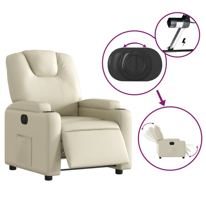 Fotoliu Rabatabil Electric, , Piele Ecologică