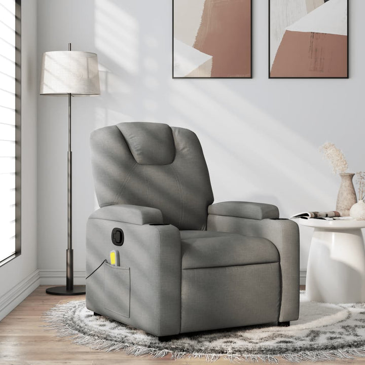 Vixl Fotoliu Electric De Masaj Rabatabil, Roșu Vin, Textil