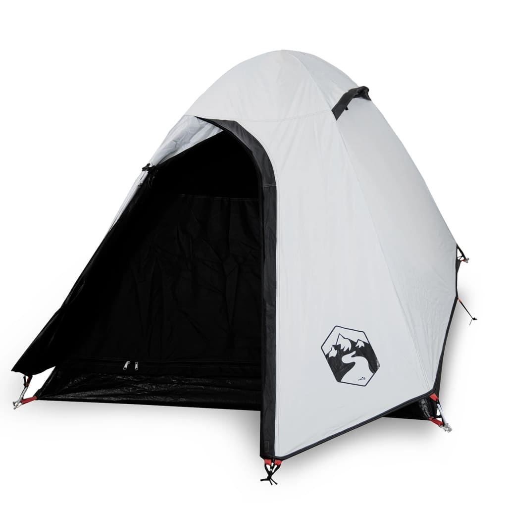 Cort Camping Cupolă Alb, Țesătură Opacă, Impermeabil