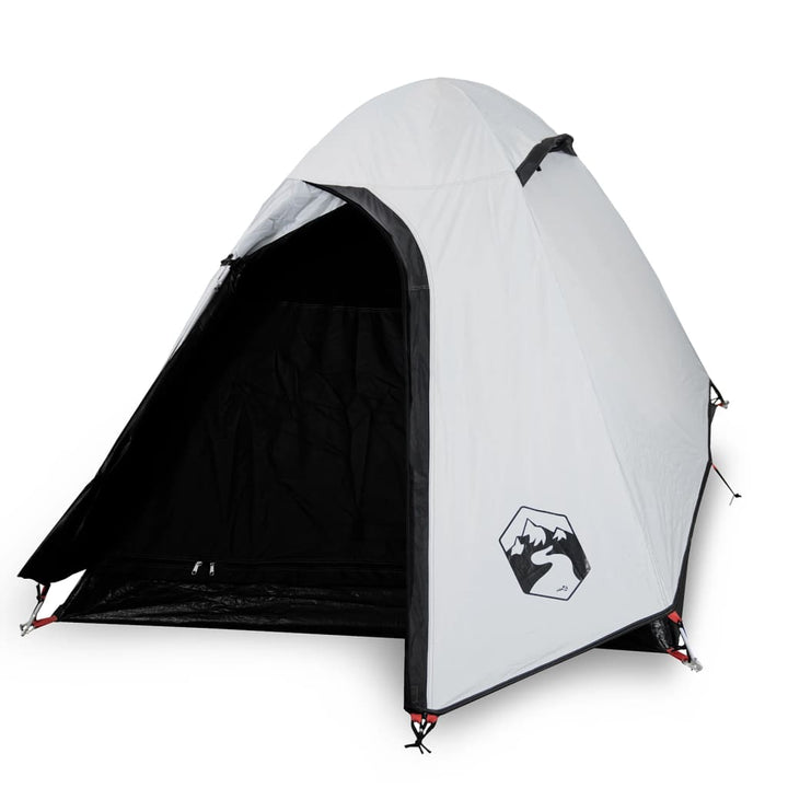Cort Camping Cupolă Alb, Țesătură Opacă, Impermeabil