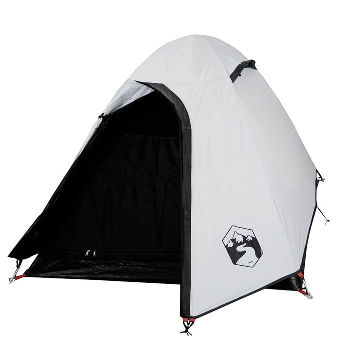 Cort Camping Cupolă Alb, Țesătură Opacă, Impermeabil