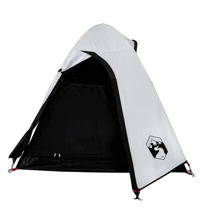Cort Camping Cupolă Alb, Țesătură Opacă, Impermeabil