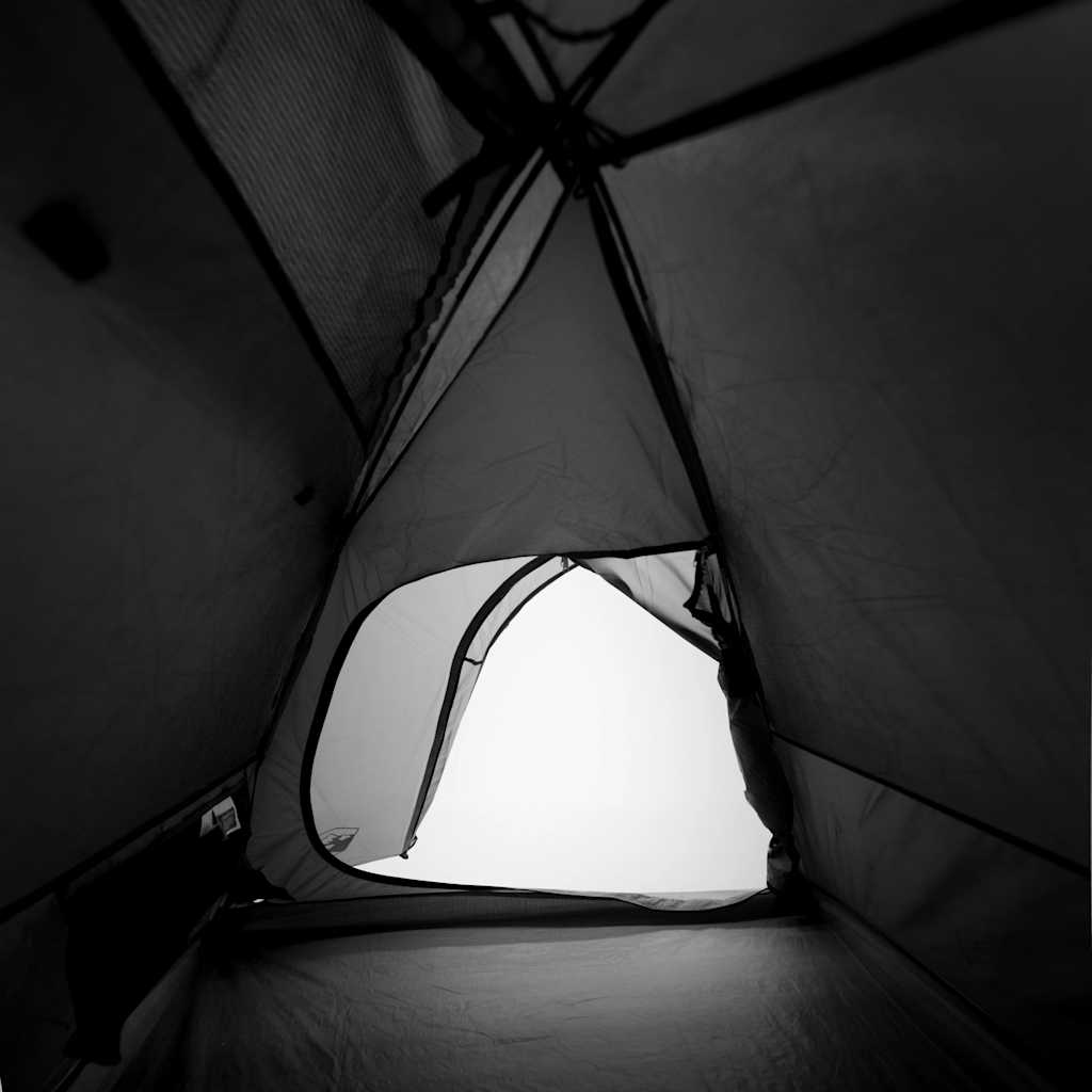Cort Camping Cupolă Alb, Țesătură Opacă, Impermeabil