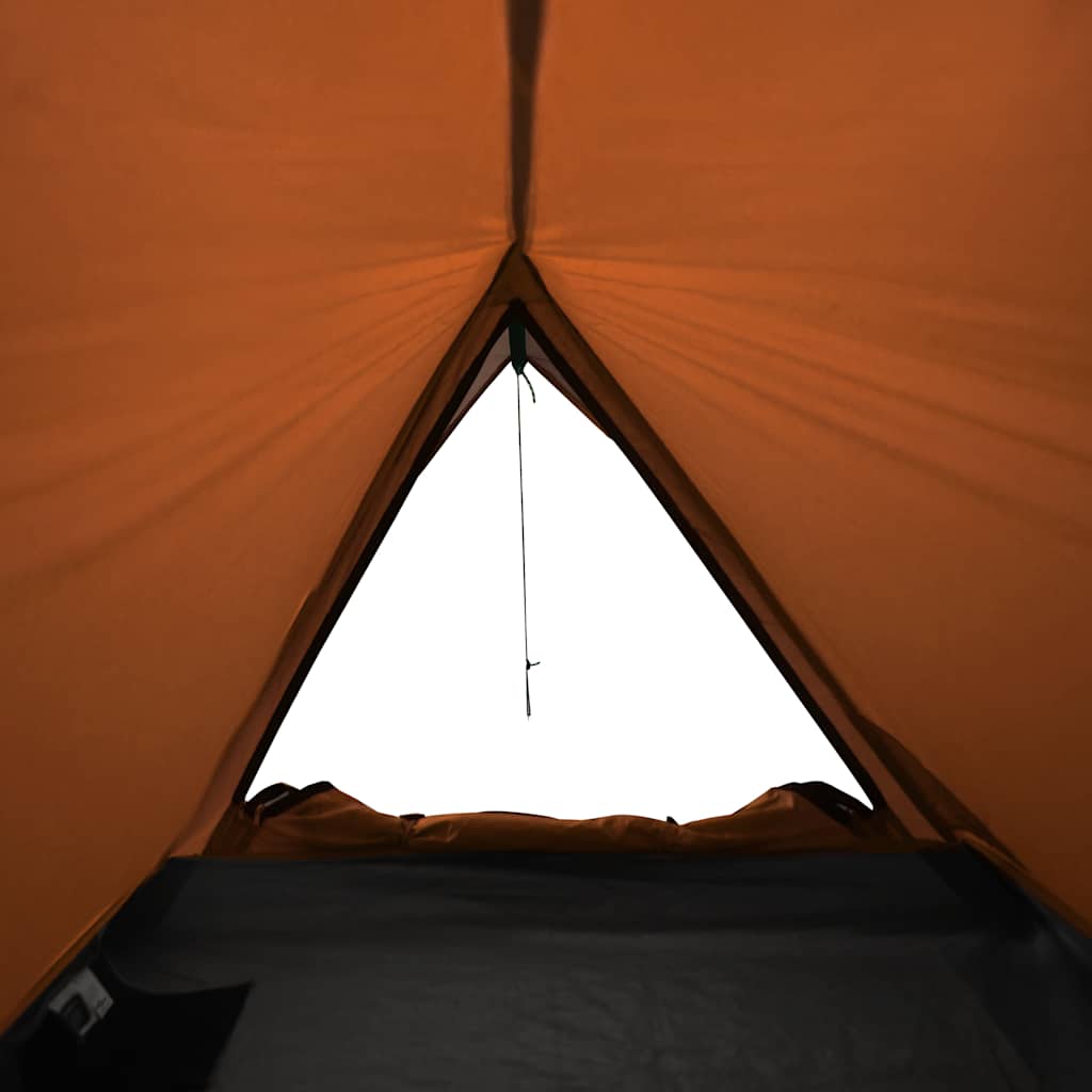 Cort De Camping Pentru 2 Persoane, Gri/Portocaliu, Impermeabil