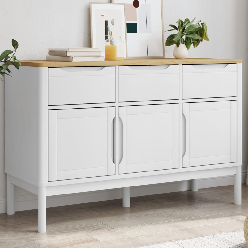 Dulap Floro, Maro Ceară, 114X43X74 Cm, Lemn Masiv Pin