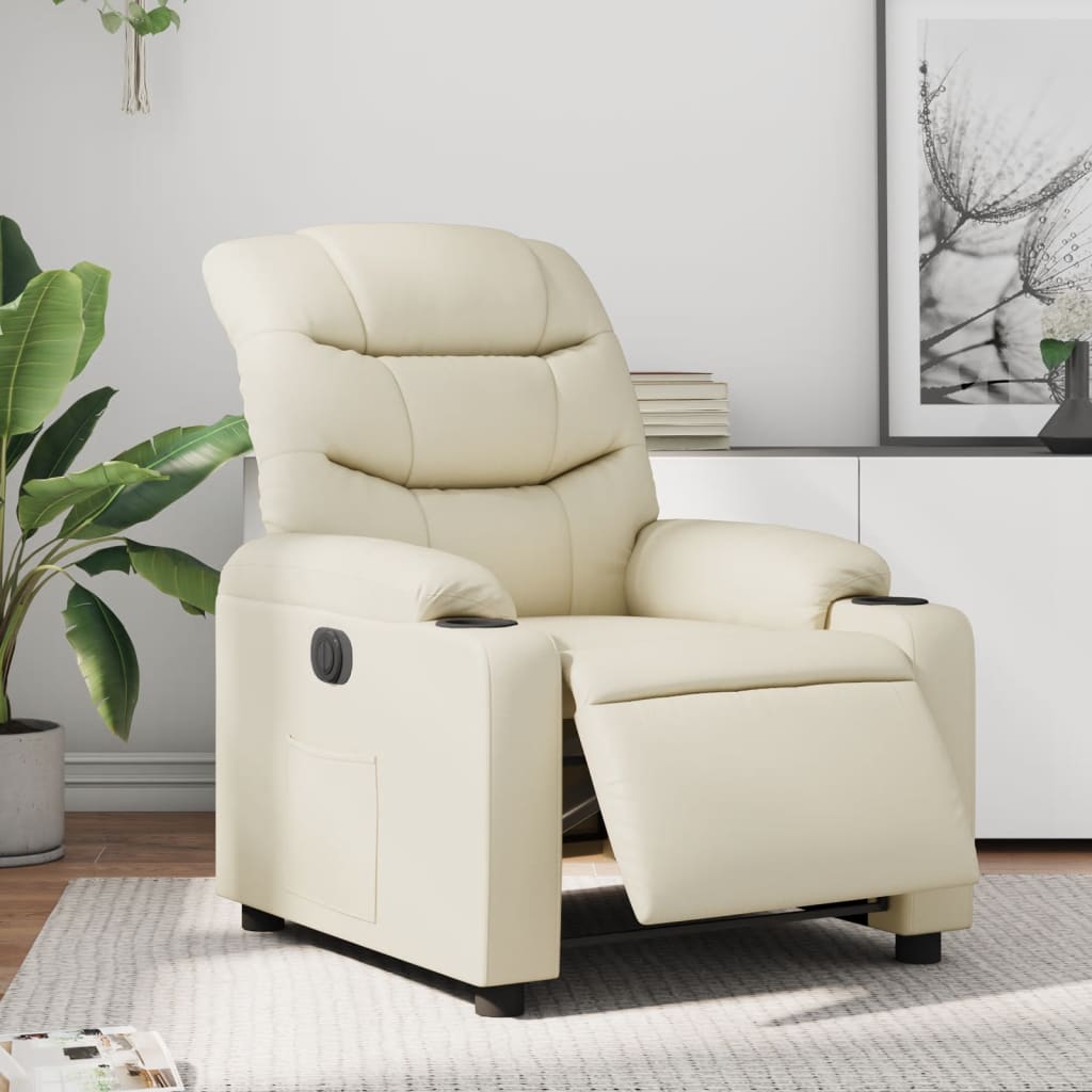 Vixl Fotoliu Electric Masaj Rabatabil, , Piele Ecologică