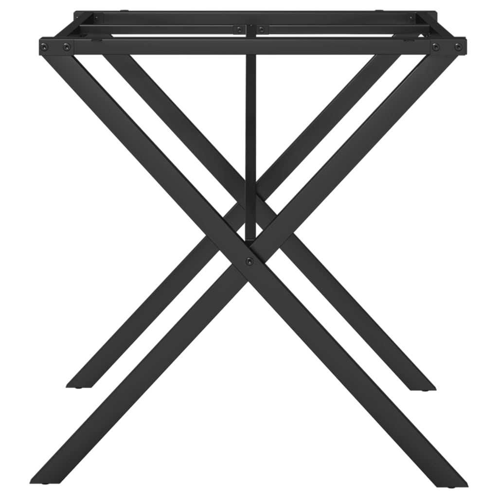 Picioare Masă De Sufragerie X-Frame 70X70X73 Cm Fontă