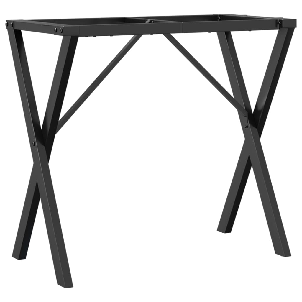 Picioare Masă De Sufragerie X-Frame 80X40X73 Cm Fontă