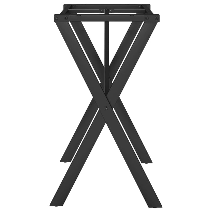 Picioare Masă De Sufragerie X-Frame 80X40X73 Cm Fontă