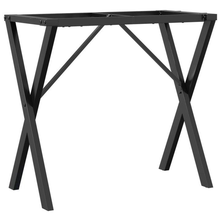 Picioare Masă De Sufragerie X-Frame 80X40X73 Cm Fontă