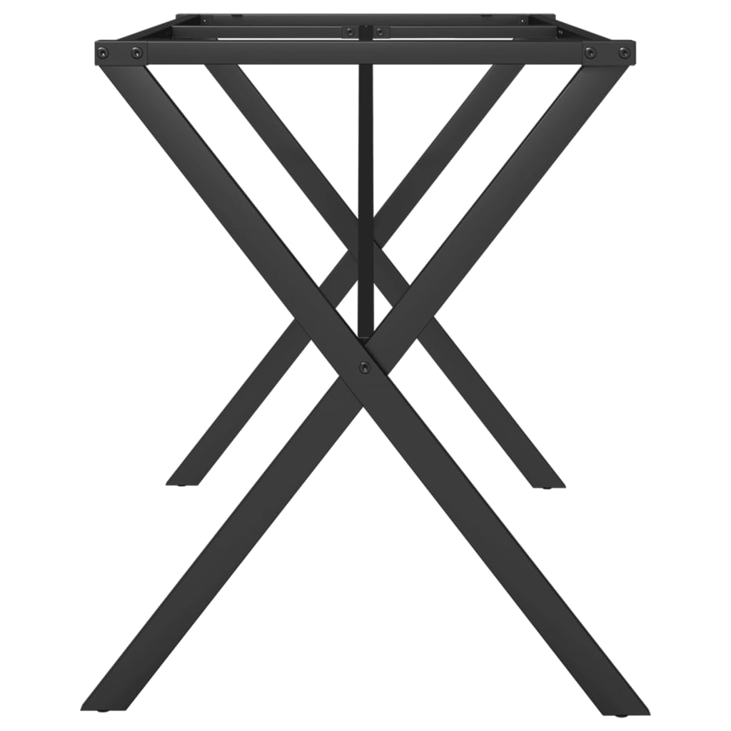 Picioare Masă De Sufragerie X-Frame 140X60X73 Cm Fontă