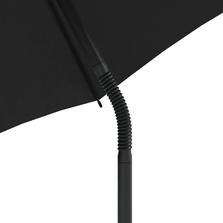 Canapea De Grădină Cu 2 Locuri/Umbrelă/Taburete, , Poliratan