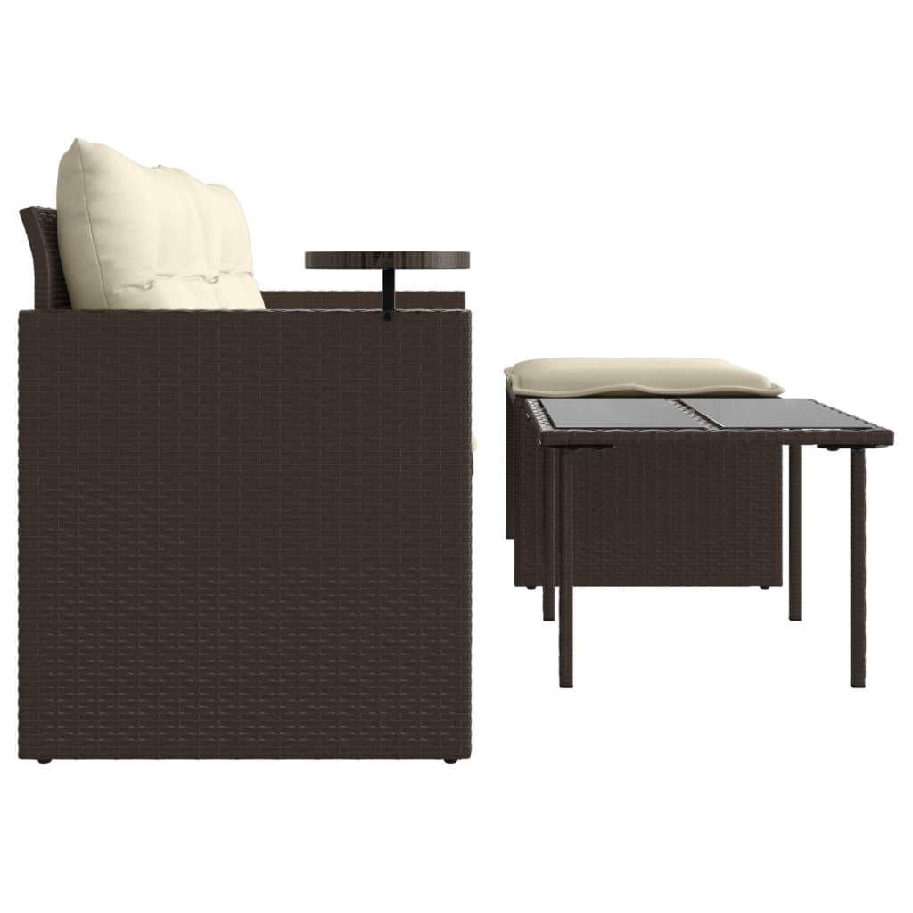 Set Canapele De Grădină Cu Perne, 3 Piese, , Poliratan