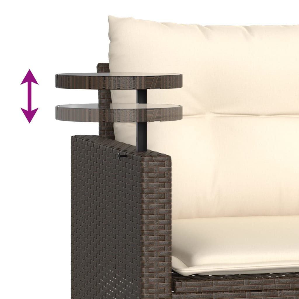 Set Canapele De Grădină Cu Perne, 3 Piese, , Poliratan