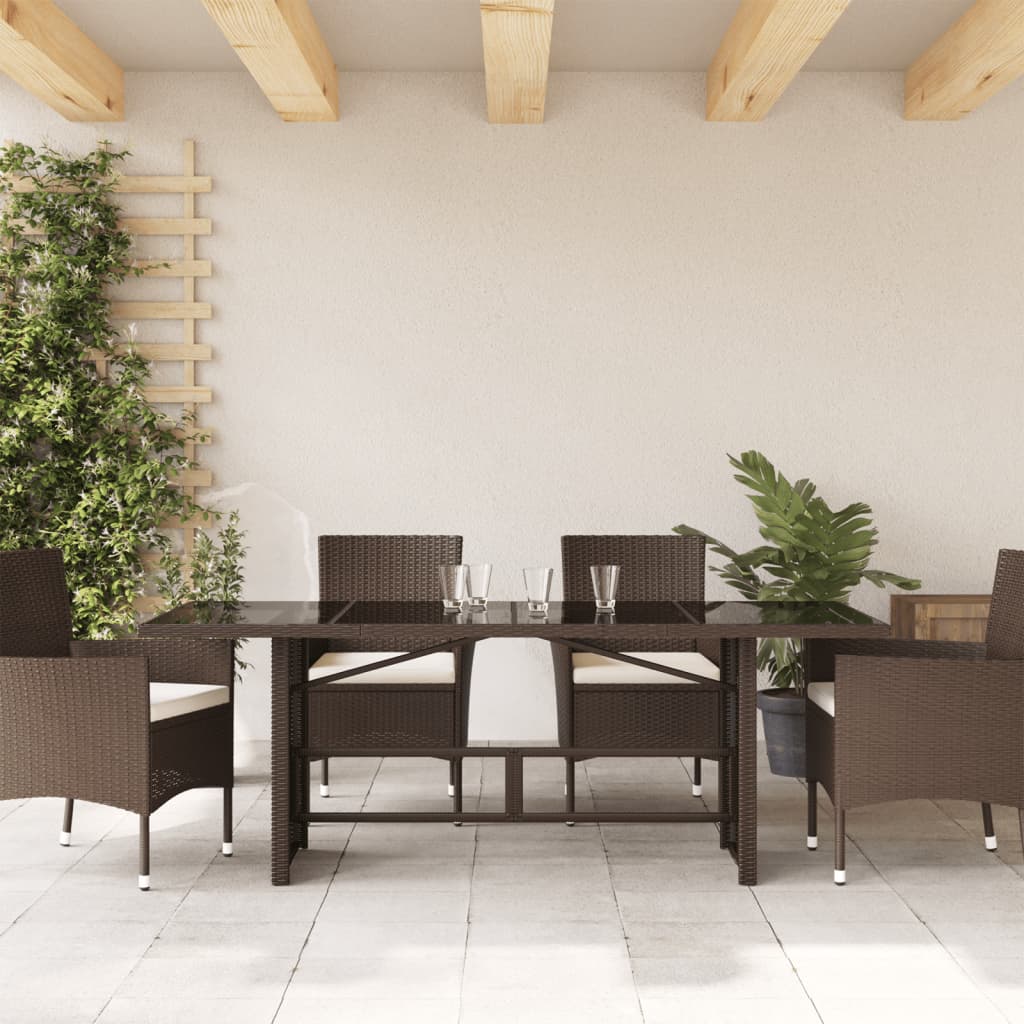 Masă De Grădină Cu Blat Din 190X80X75 Cm Poliratan