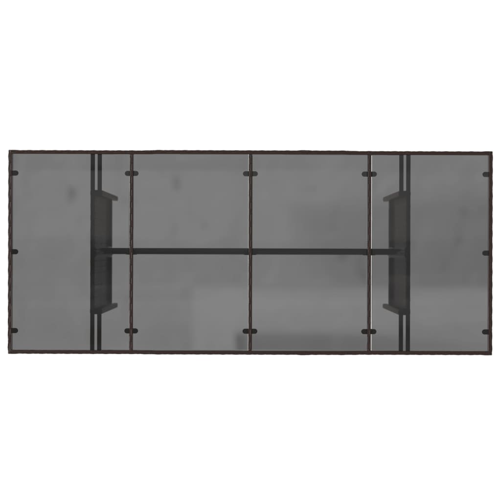 Masă De Grădină Cu Blat Din 190X80X75 Cm Poliratan