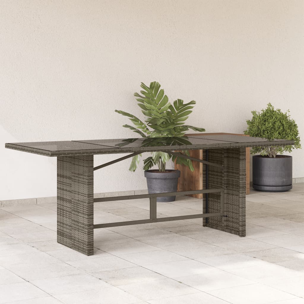 Masă De Grădină Cu Blat Din 190X80X75 Cm Poliratan