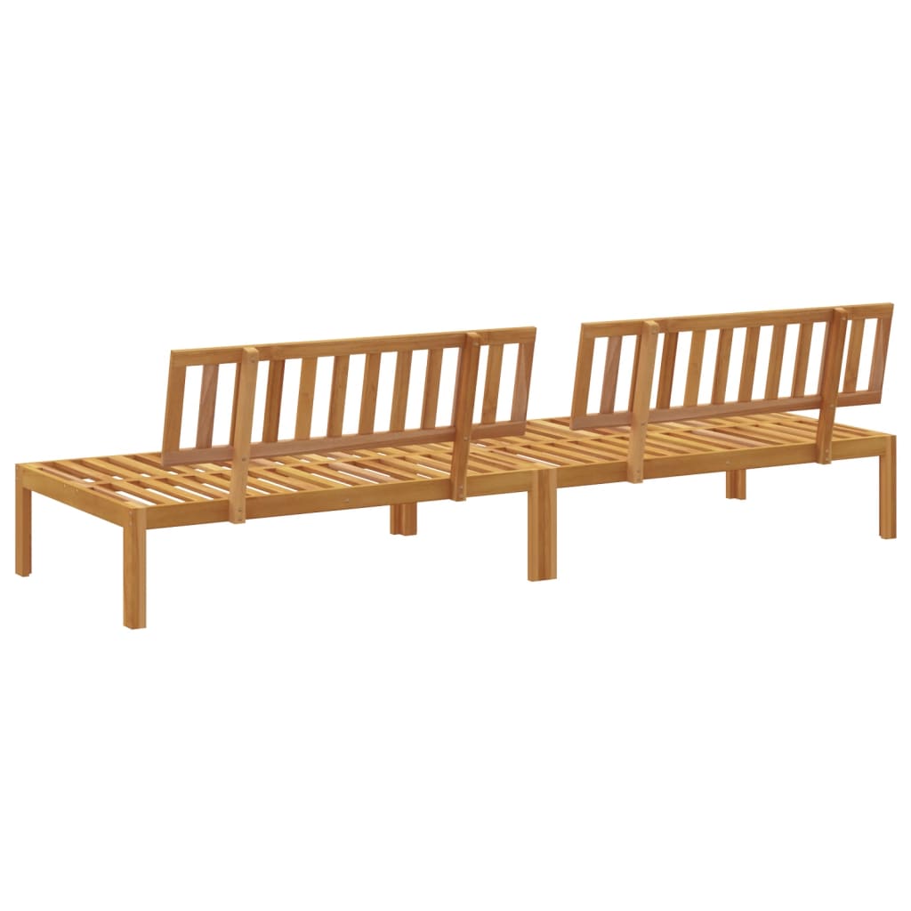 Set Canapele Mijloc Paleți De Grădină 2 Buc. Lemn Masiv Acacia