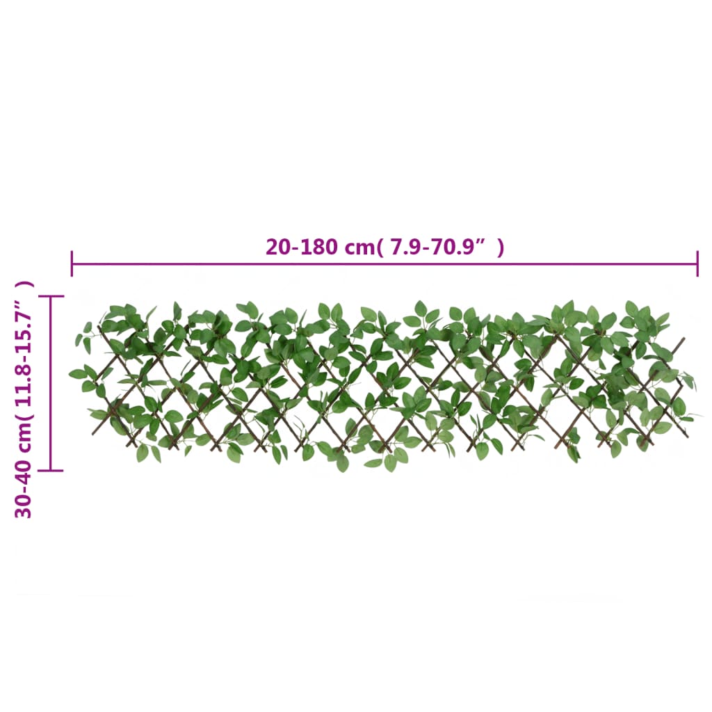 Spalier Iederă Artificială Extensibil, 5 Buc., Verde,