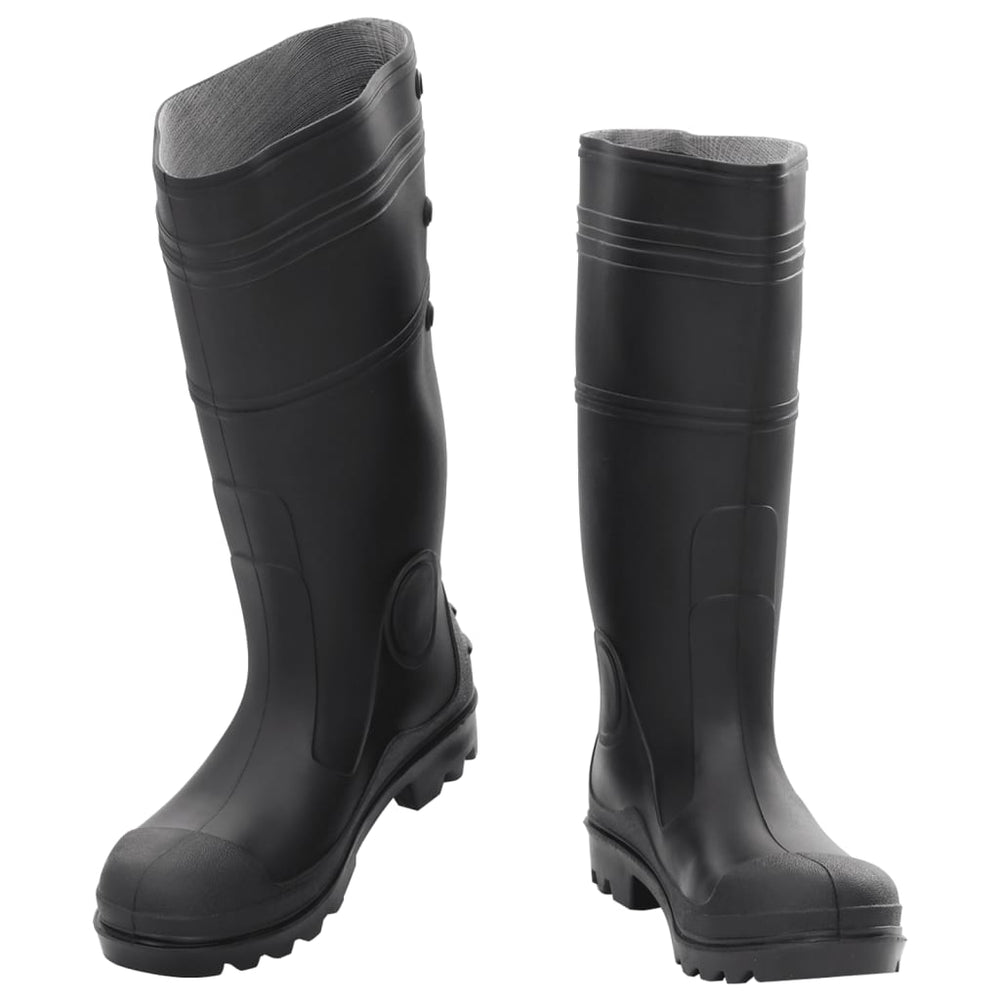 Cizme De Ploaie, Negru, Pvc, Mărime 38
