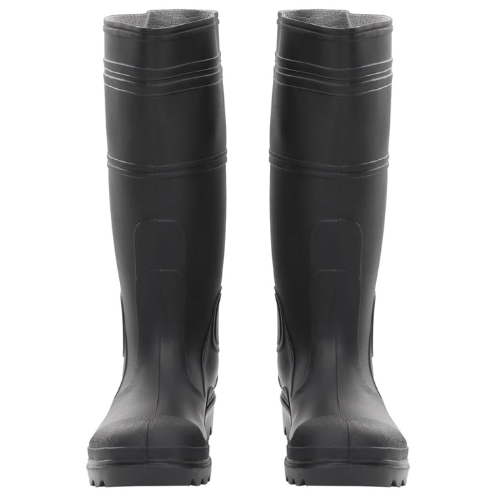 Cizme De Ploaie, Negru, Pvc, Mărime 38