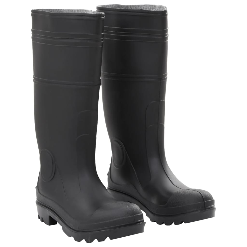 Cizme De Ploaie, Negru, Pvc, Mărime 38