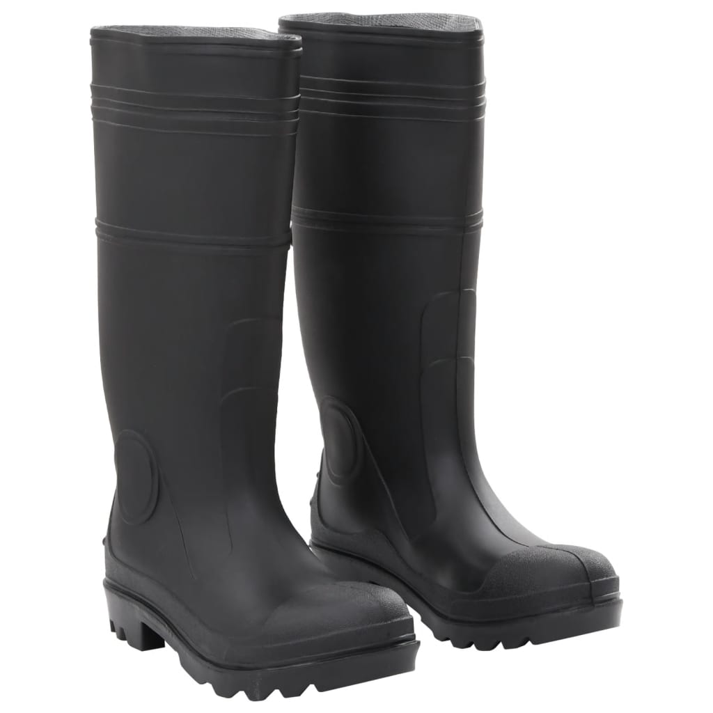 Cizme De Ploaie, Negru, Pvc, Mărime 38