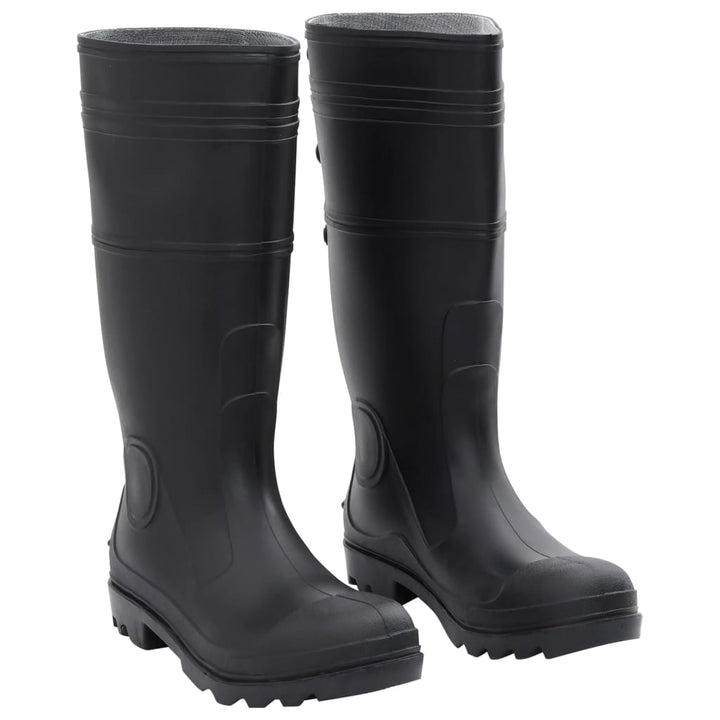 Cizme De Ploaie, Negru, Pvc, Mărime 38