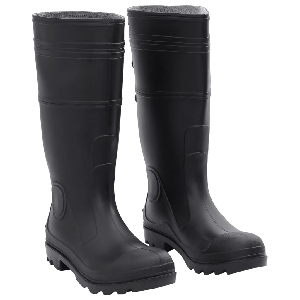 Cizme De Ploaie, Negru, Pvc, Mărime 38