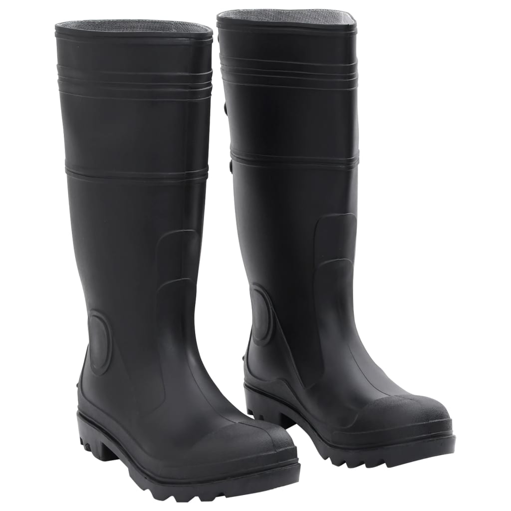 Cizme De Ploaie, Negru, Pvc, Mărime 38