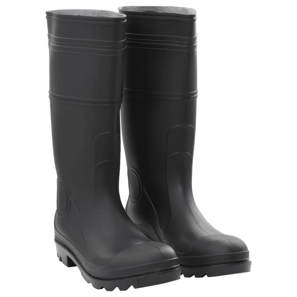 Cizme De Ploaie, Negru, Pvc, Mărime 38