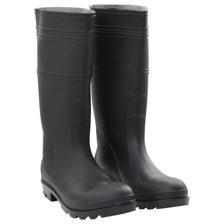 Cizme De Ploaie, Negru, Pvc, Mărime 38