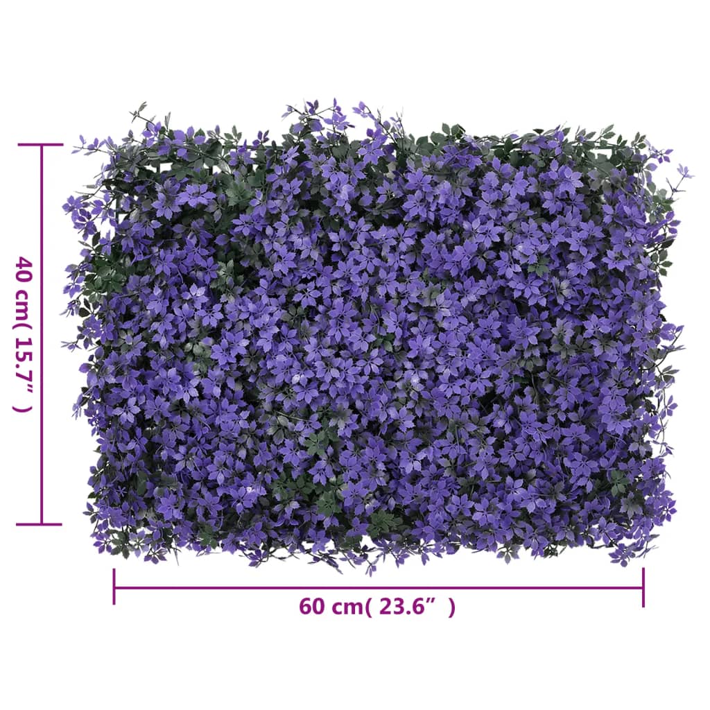 Gard Din Frunze Artificiale, 24 Buc., Violet, 40X60 Cm