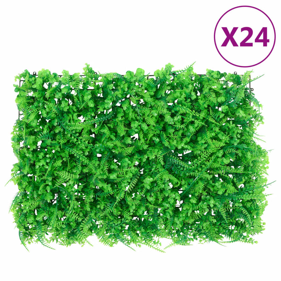 Gard Din Frunze De Ferigă Artificiale, 24 Buc, Verde, 40X60 Cm