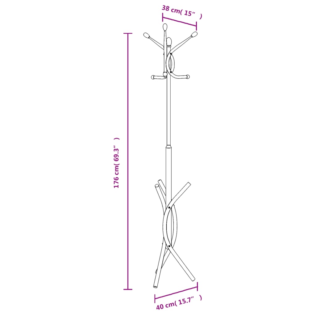 Cuier De Haine, , 176 Cm, Fier Vopsit Electrostatic