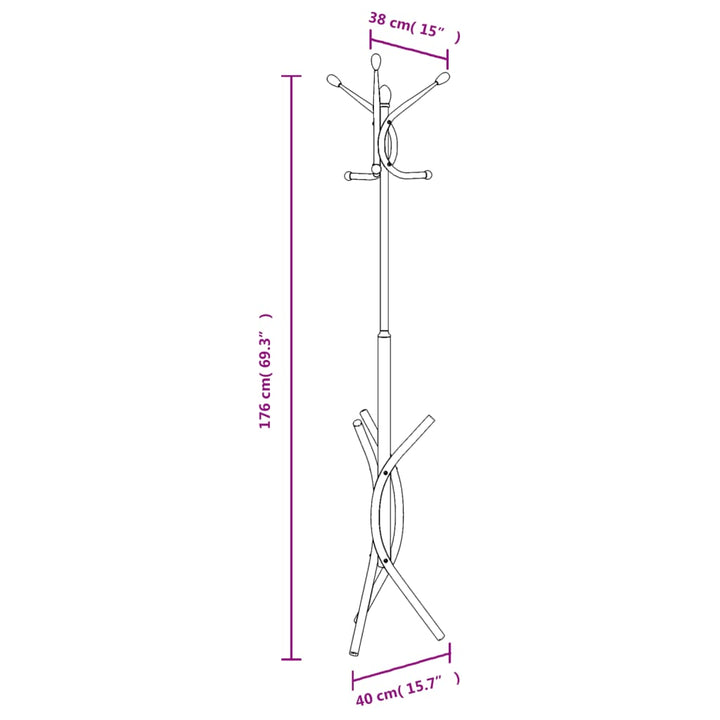 Cuier De Haine, , 176 Cm, Fier Vopsit Electrostatic