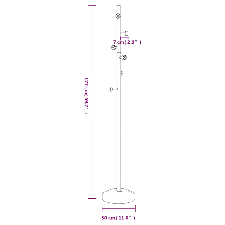 Cuier De Haine, , 177 Cm, Fier Vopsit Electrostatic