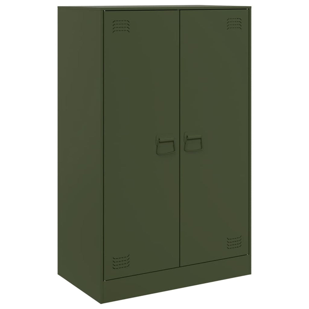 Comodă Verde Măslină 67X39X107 Cm Oțel