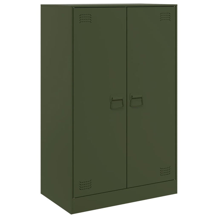 Comodă Verde Măslină 67X39X107 Cm Oțel