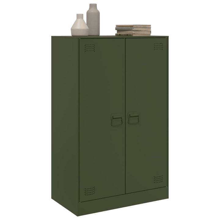 Comodă Verde Măslină 67X39X107 Cm Oțel