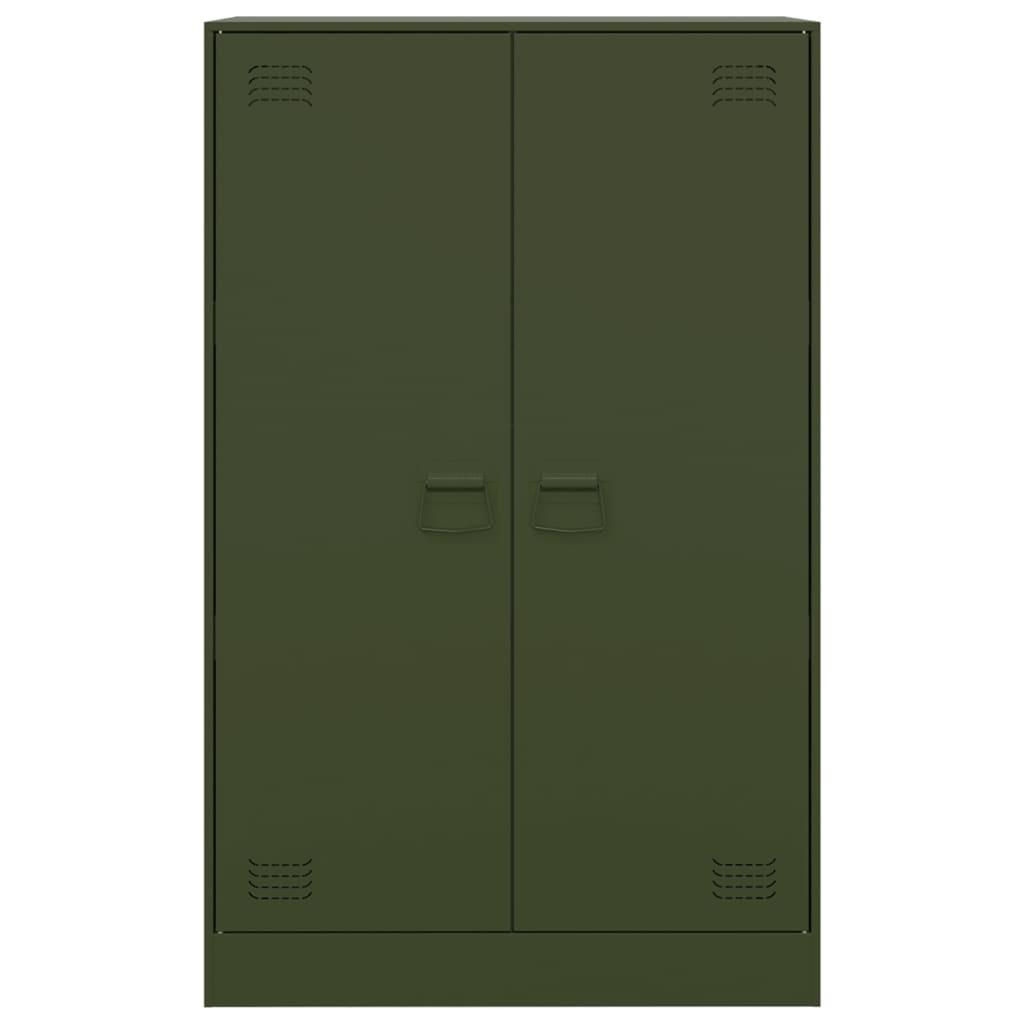 Comodă Verde Măslină 67X39X107 Cm Oțel