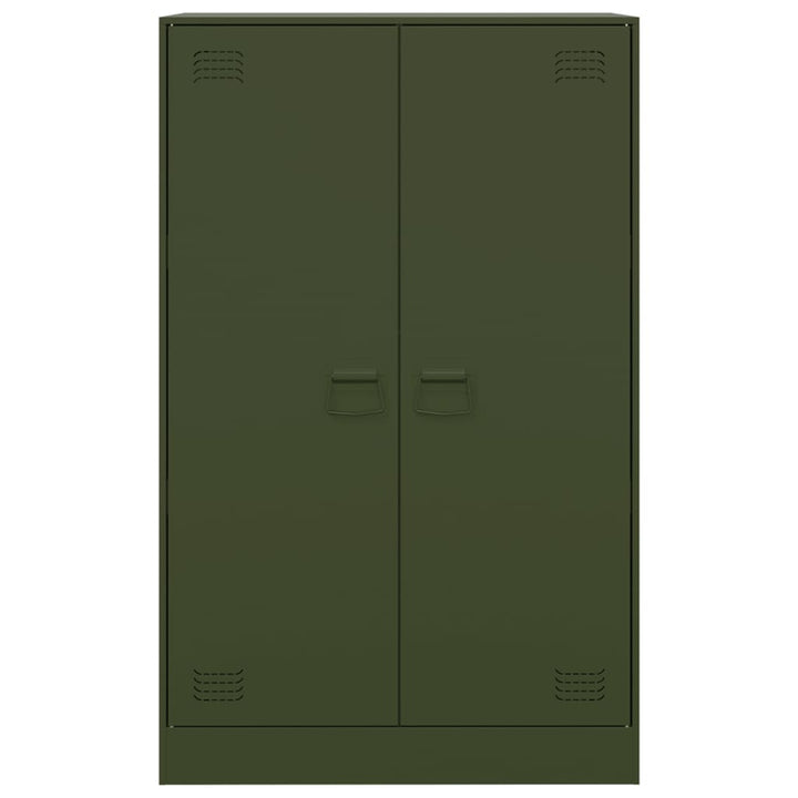Comodă Verde Măslină 67X39X107 Cm Oțel