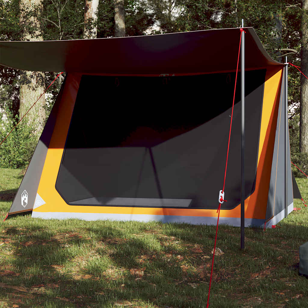 Cort De Camping Pentru 2 Persoane, Gri/Portocaliu, Impermeabil