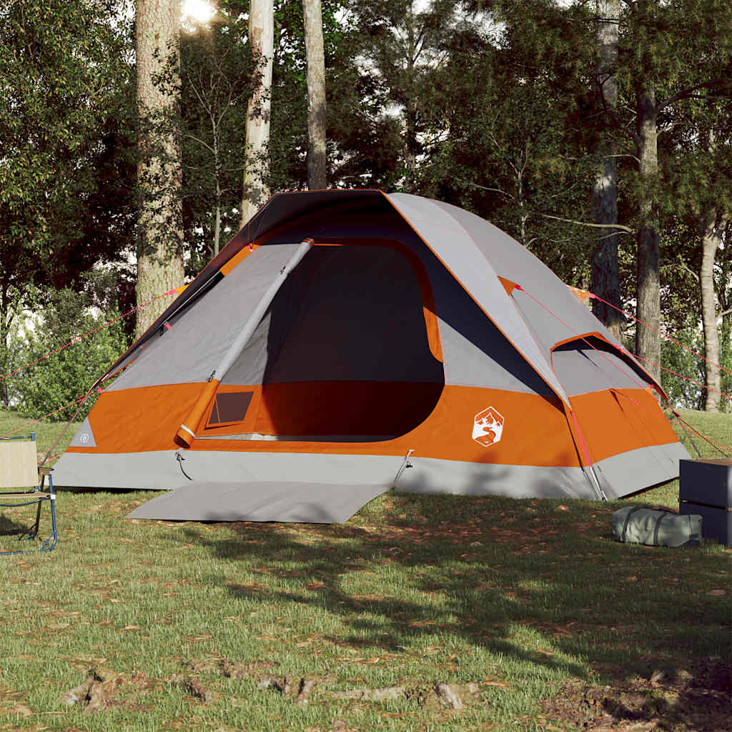 Cort De Camping Pentru , Gri/Portocaliu, Impermeabil