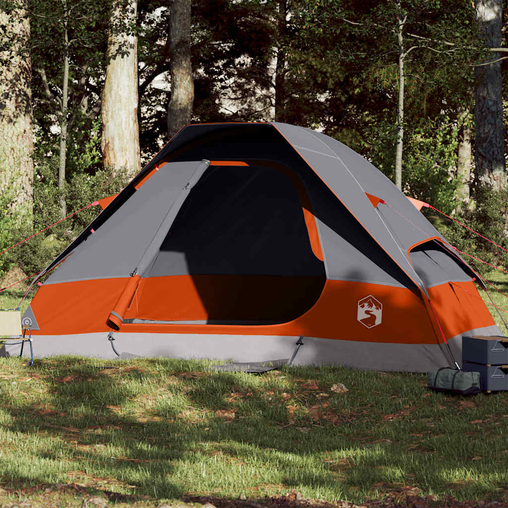 Cort De Camping Pentru , Gri/Portocaliu, Impermeabil
